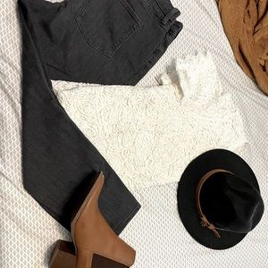 Cato Off-White Lace Blouse